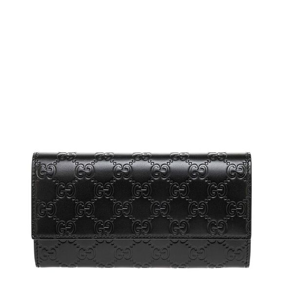 Gucci Guccissima Leather Long Wallet, Black - Picture 1 of 3